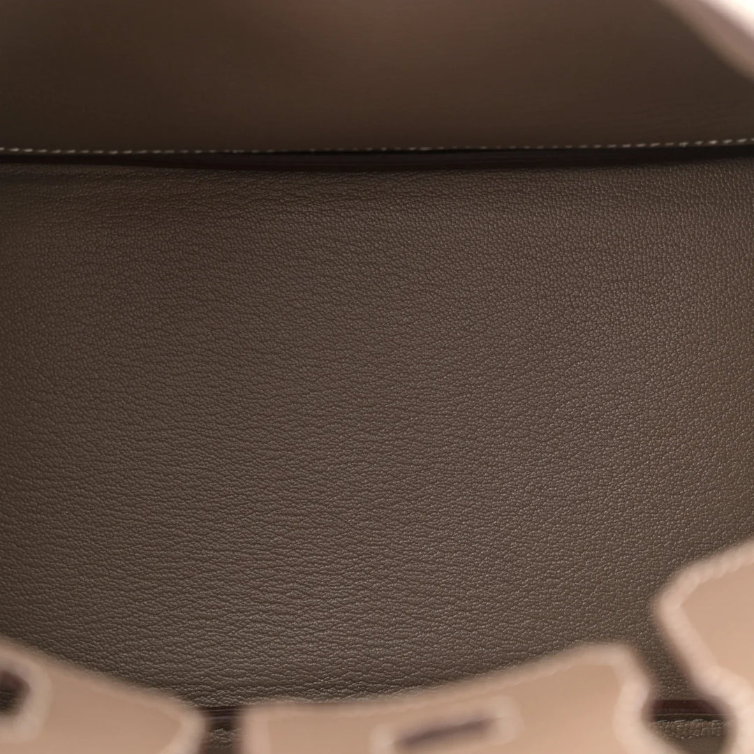 Birkin 25 Etoupe Togo Palladium Hardware