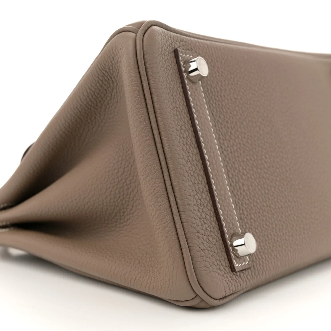 Birkin 25 Etoupe Togo Palladium Hardware