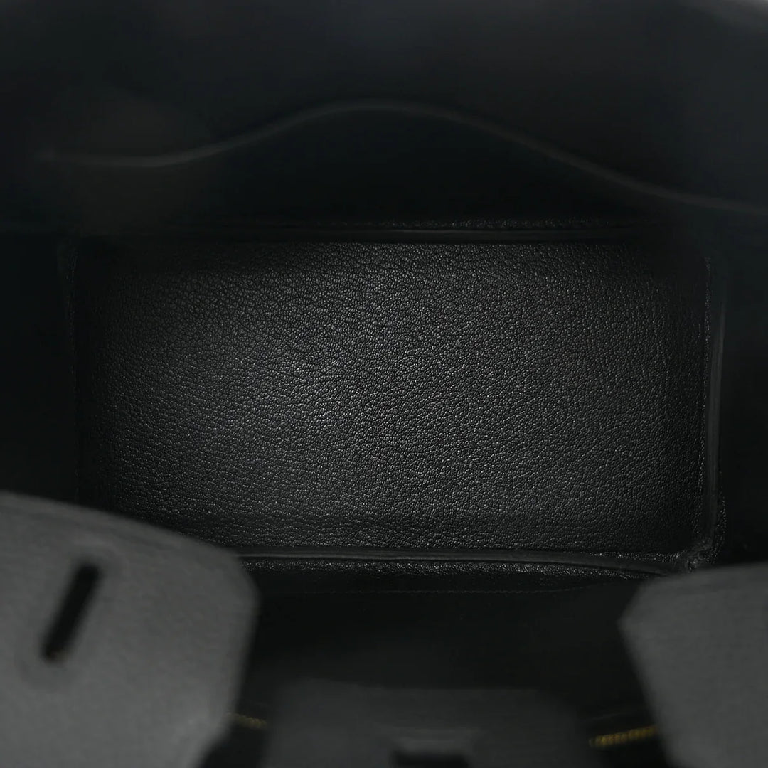 Birkin 25 Black Togo Gold Hardware K Stamp