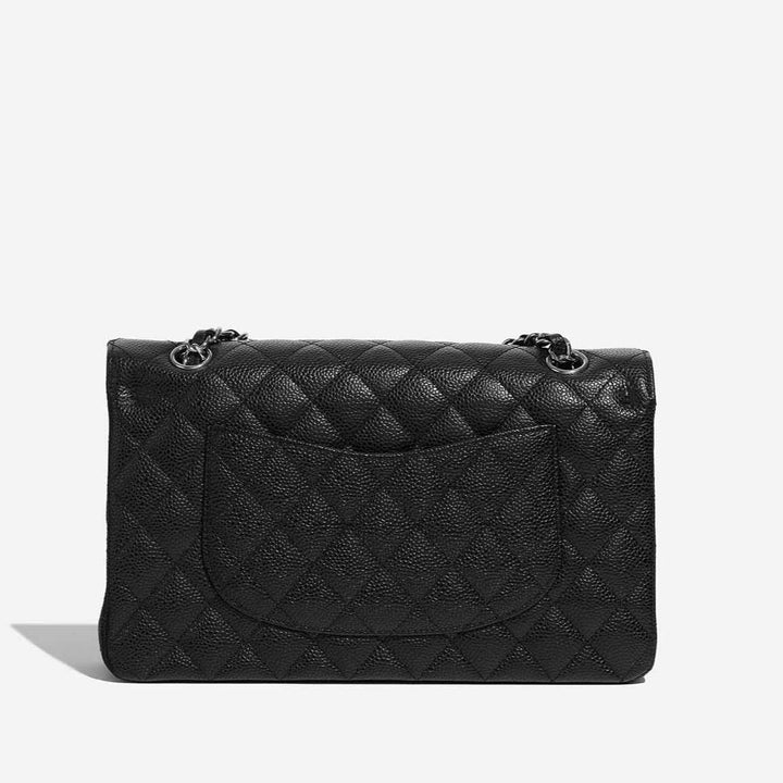 Classic Double Flap Bag Quilted Caviar Medium
