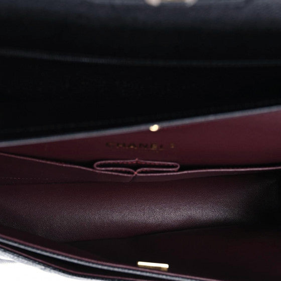 Classic Double Flap Bag Quilted Caviar Small