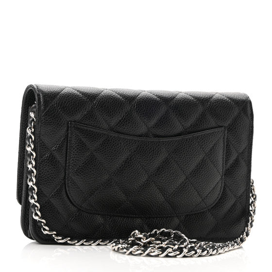 Wallet On Chain Quilted Caviar WOC