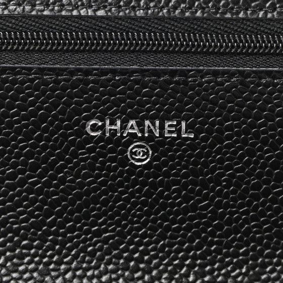 Wallet On Chain Quilted Caviar WOC