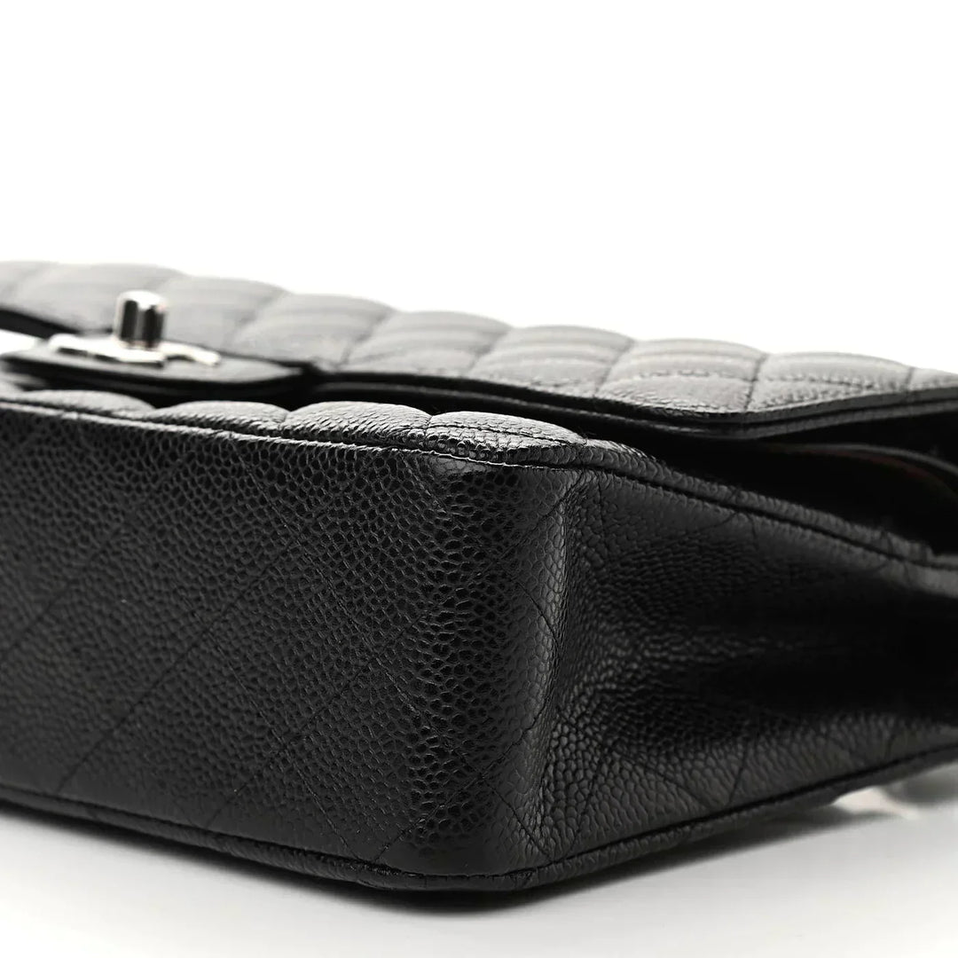 Classic Double Flap Bag Quilted Caviar Medium