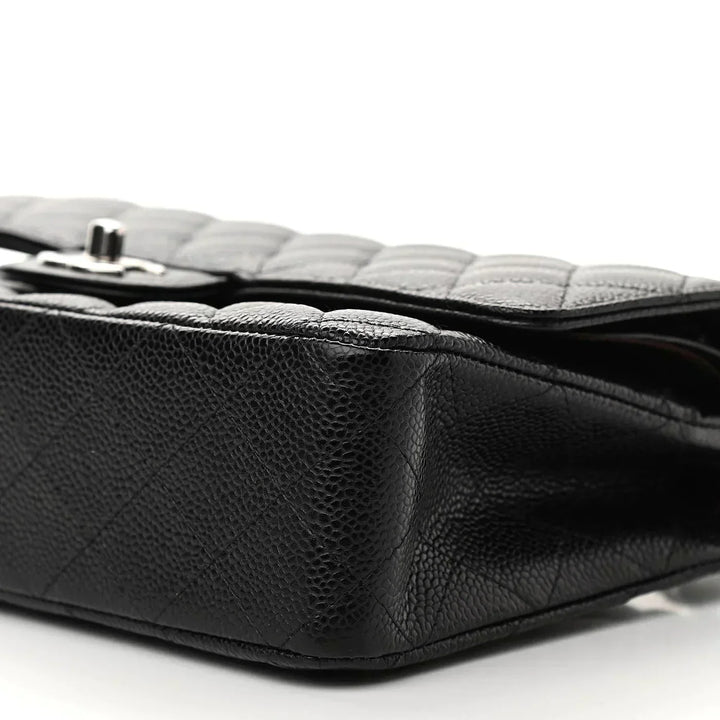 Classic Double Flap Bag Quilted Caviar Medium