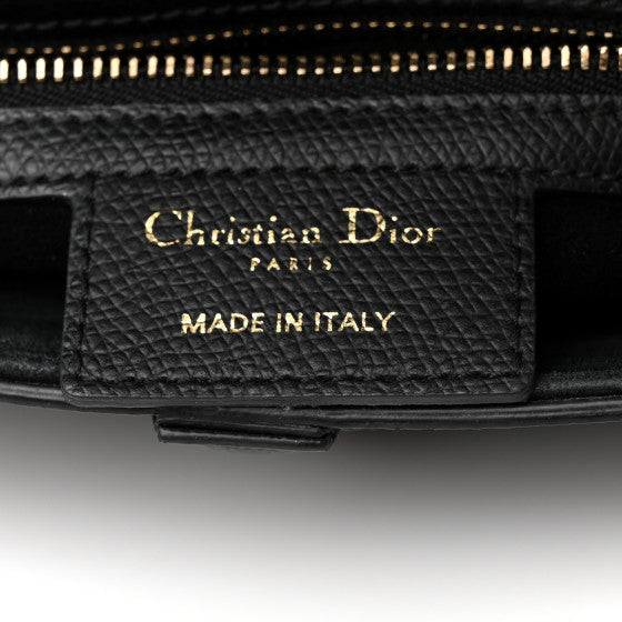 Saddle Bag Grained Calfskin Black with Strap