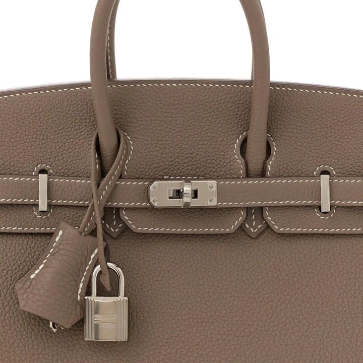 Birkin 25 Etoupe Togo Palladium Hardware