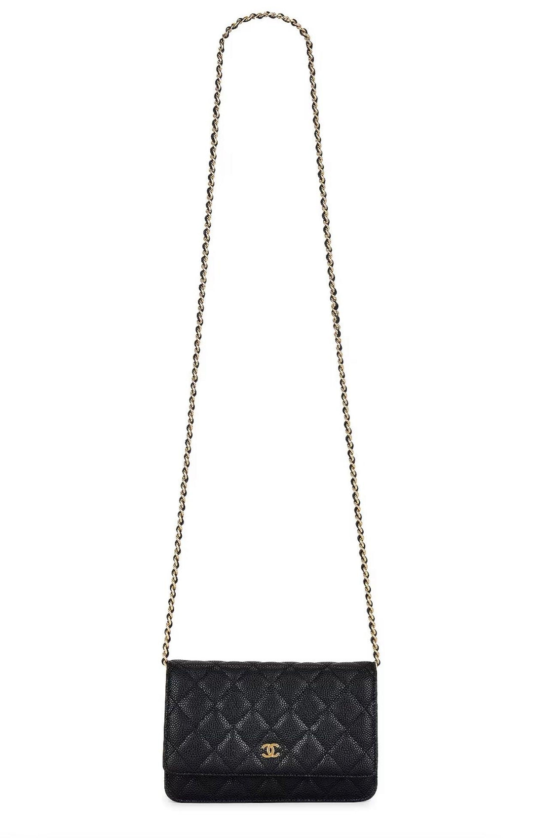 Wallet On Chain Quilted Caviar WOC - RELAVISH