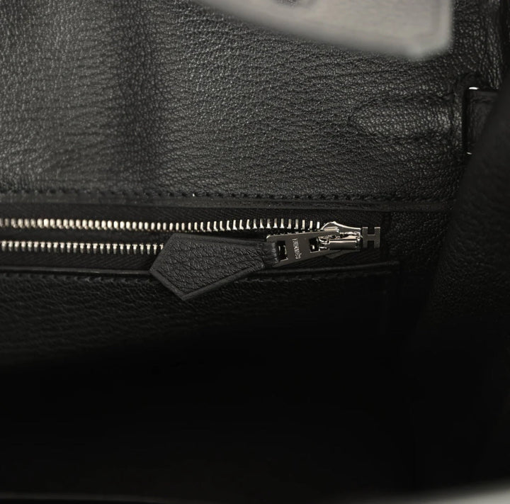 Birkin 25 Black Togo Palladium Hardware W Stamp