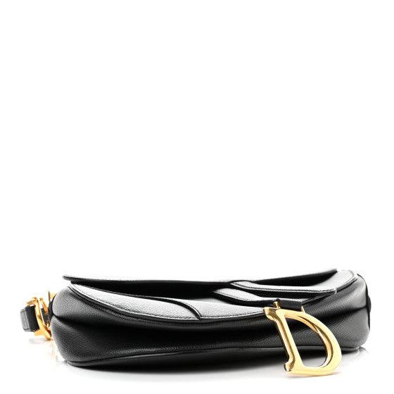 Saddle Bag Grained Calfskin Black - RELAVISH