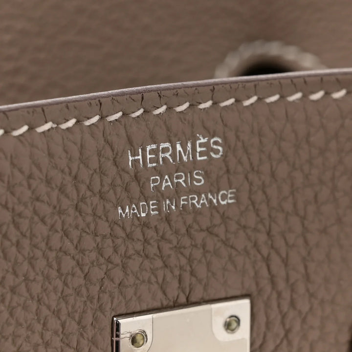 Birkin 25 Etoupe Togo Palladium Hardware