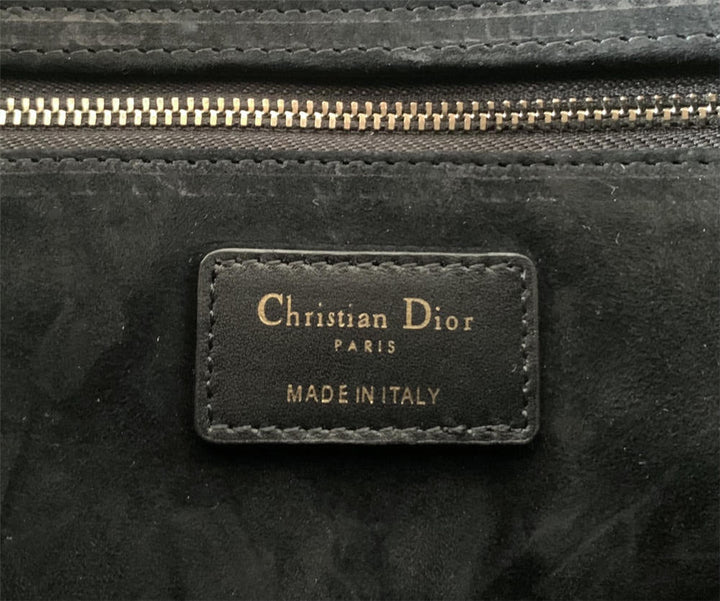 Large Lady Bag Black Cannage Lambskin