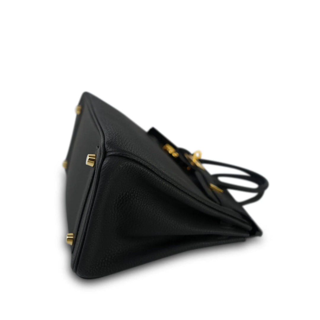 Birkin 25 Black Togo Gold Hardware K Stamp