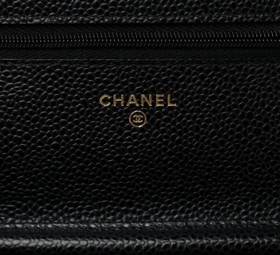 Wallet On Chain Quilted Caviar WOC - RELAVISH