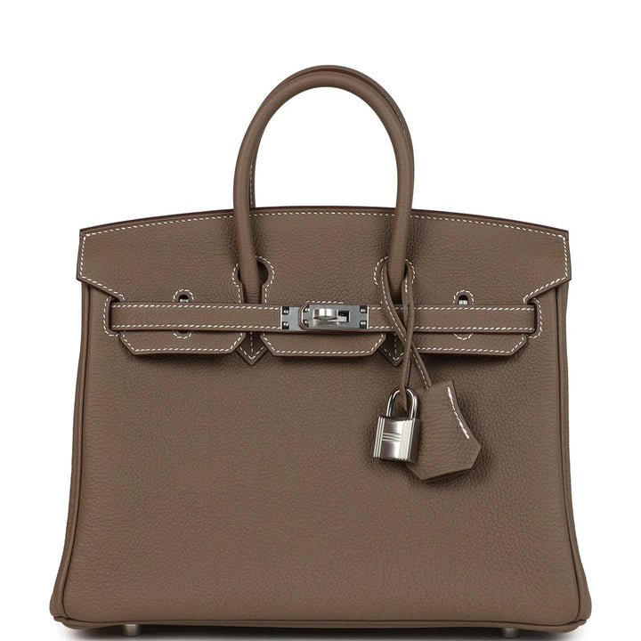 Birkin 25 Etoupe Togo Palladium Hardware