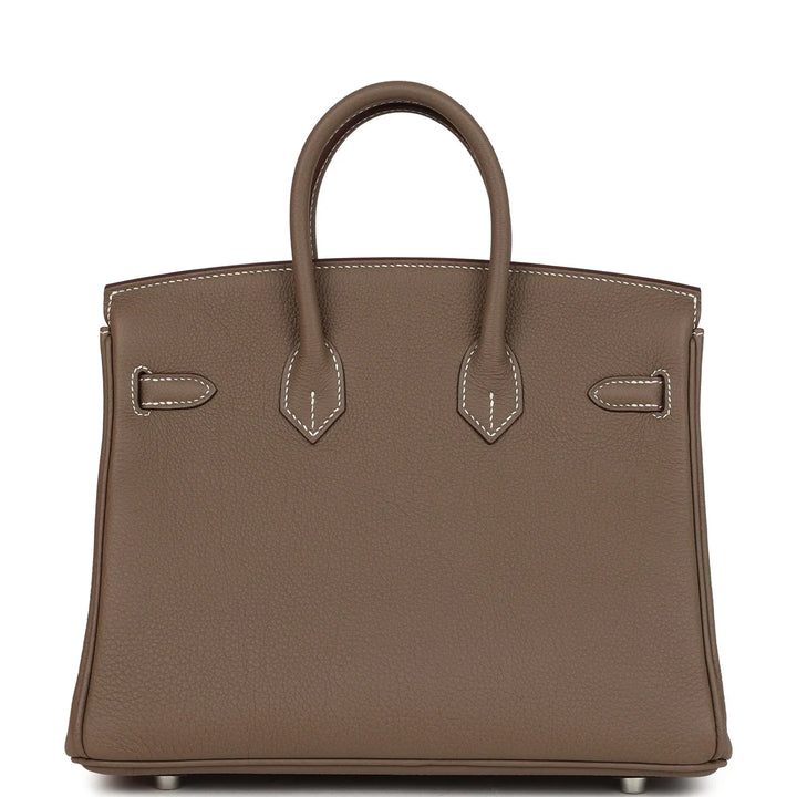Birkin 25 Etoupe Togo Palladium Hardware
