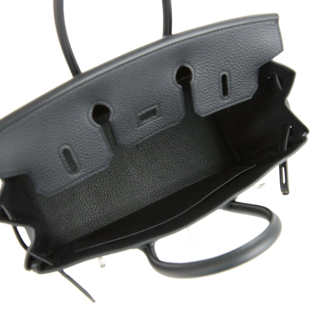 Birkin 25 Black Togo Brushed Palladium Hardware K Stamp