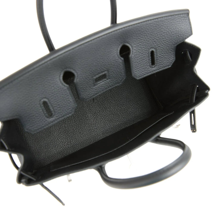 Birkin 25 Black Togo Brushed Palladium Hardware K Stamp