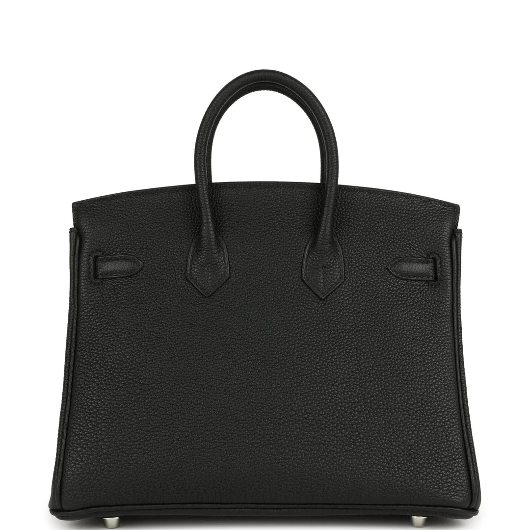 Birkin 25 Black Togo Brushed Palladium Hardware K Stamp
