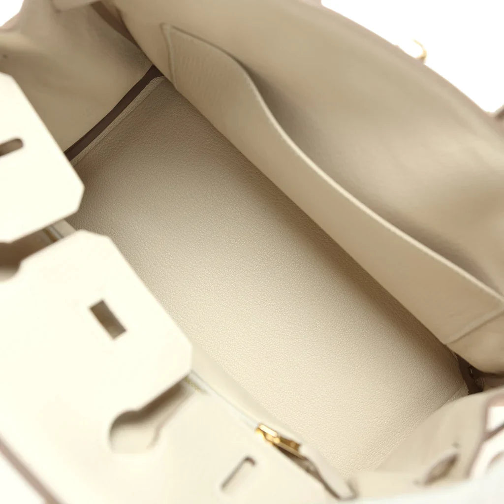 Birkin 25 Craie Togo Gold Hardware
