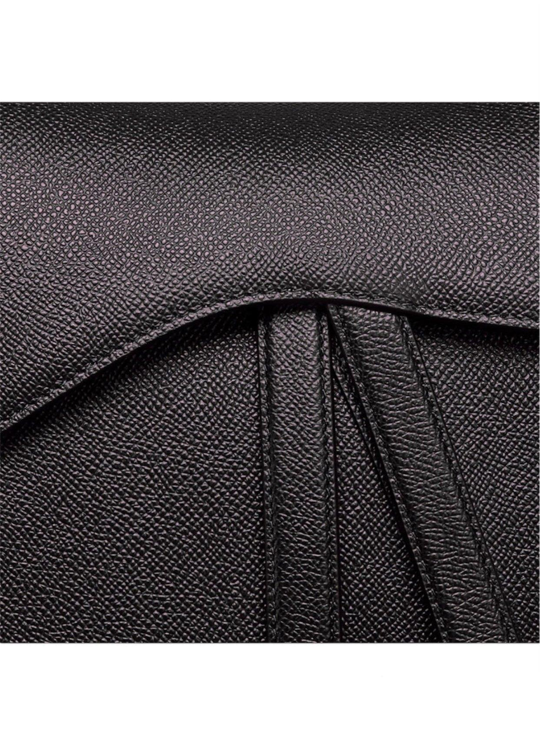 Saddle Bag Grained Calfskin Black - RELAVISH