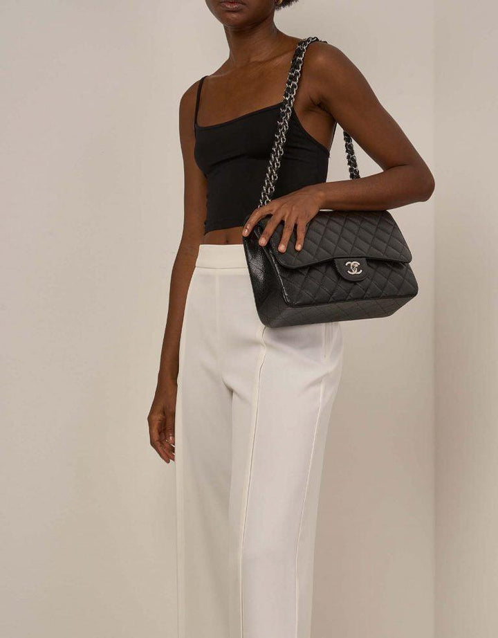 Classic Double Flap Bag Quilted Caviar Jumbo - RELAVISH