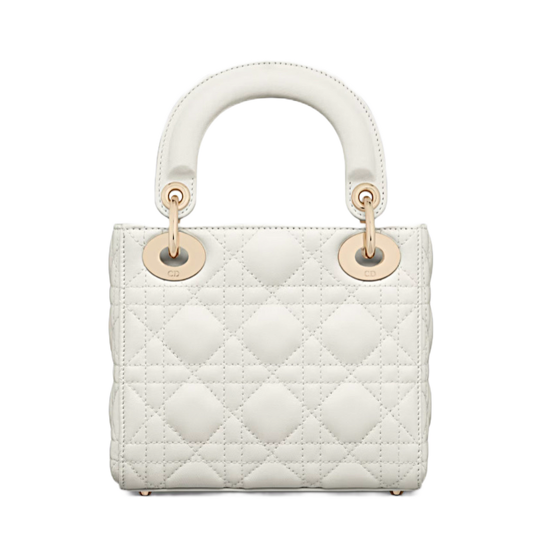 Mini Lady Bag Latte Cannage Lambskin