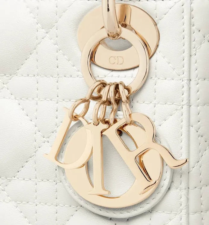 Mini Lady Bag Latte Cannage Lambskin