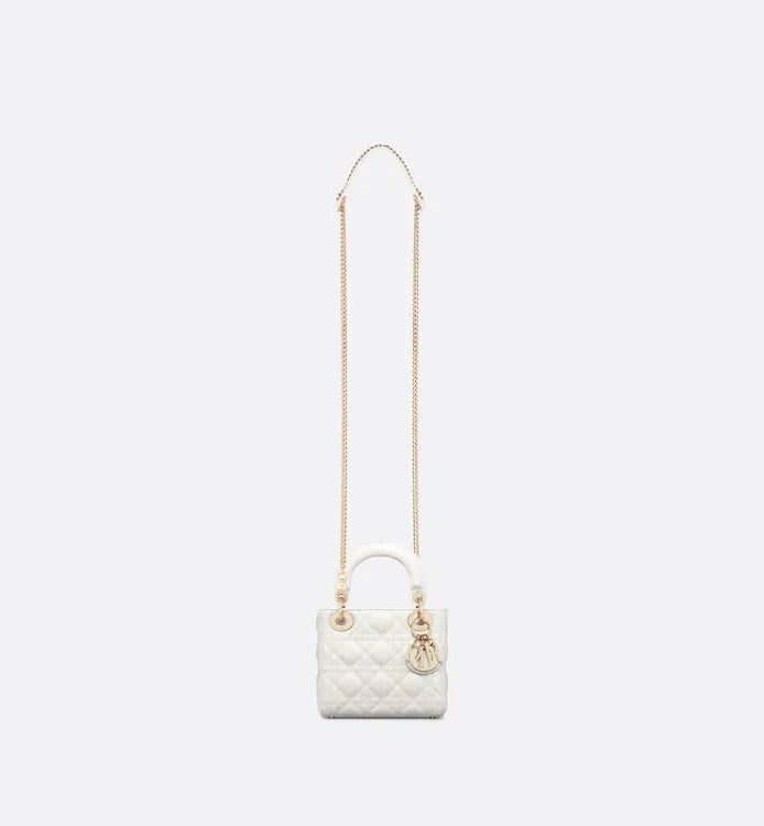 Mini Lady Bag Latte Cannage Lambskin