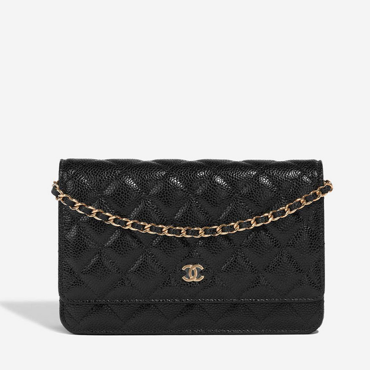 Wallet On Chain Quilted Caviar WOC