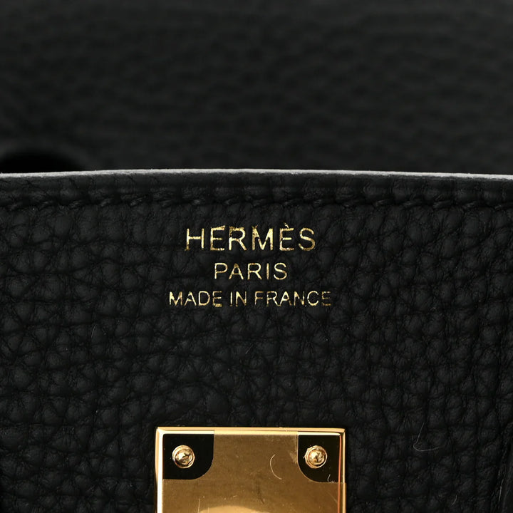 Birkin 25 Black Togo Gold Hardware K Stamp