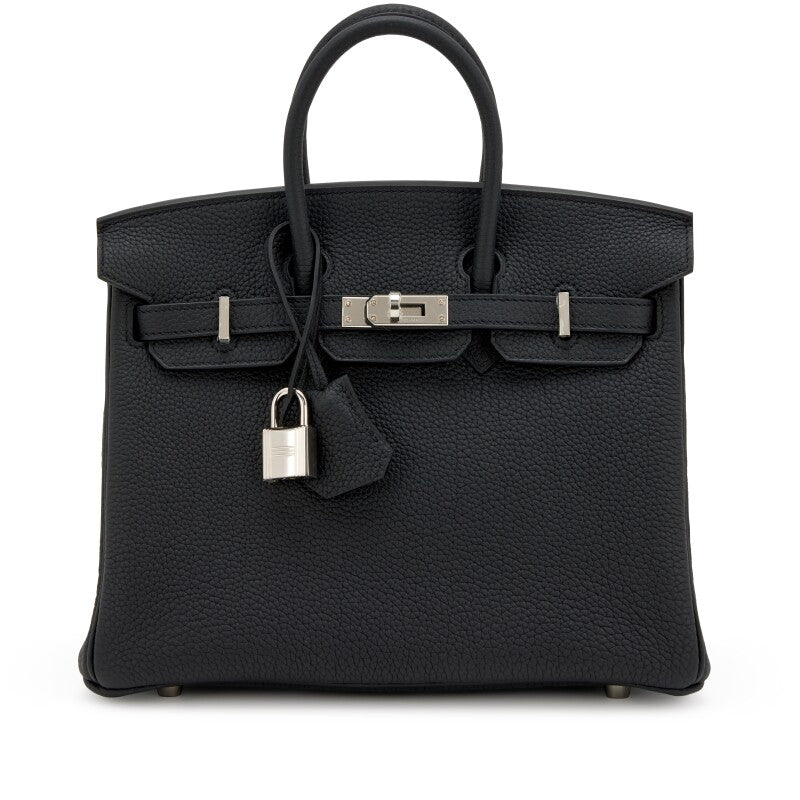 Birkin 25 Black Togo Palladium Hardware W Stamp