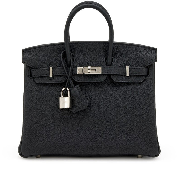 Birkin 25 Black Togo Palladium Hardware W Stamp