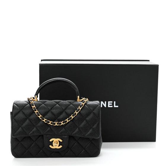 Chanel Classic Flap Bag Quilted Caviar Mini Top Handle - My Luxe Bag