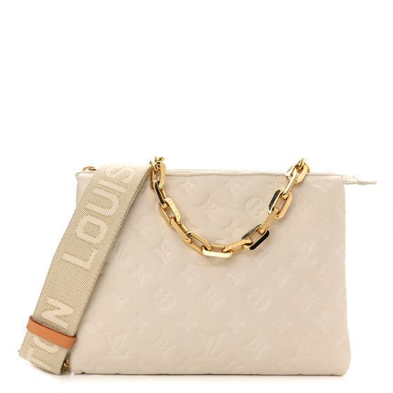 Louis Vuitton Lambskin Embossed Monogram Coussin PM Cream - My Luxe Bag