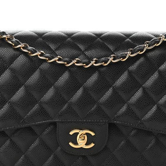 Classic Double Flap Bag Quilted Caviar Jumbo - RELAVISH