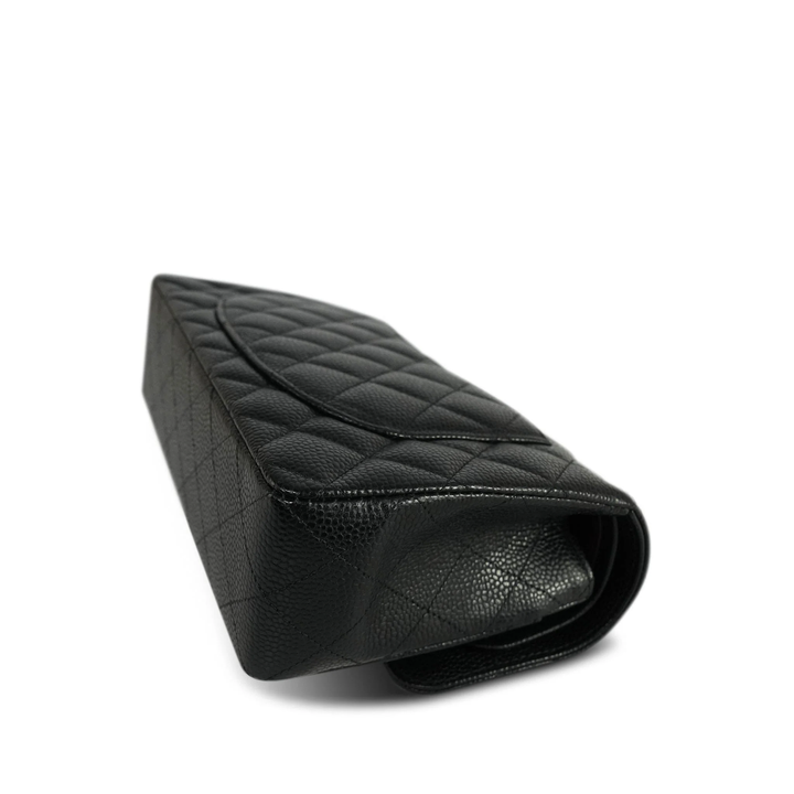 Classic Double Flap Bag Quilted Caviar Small