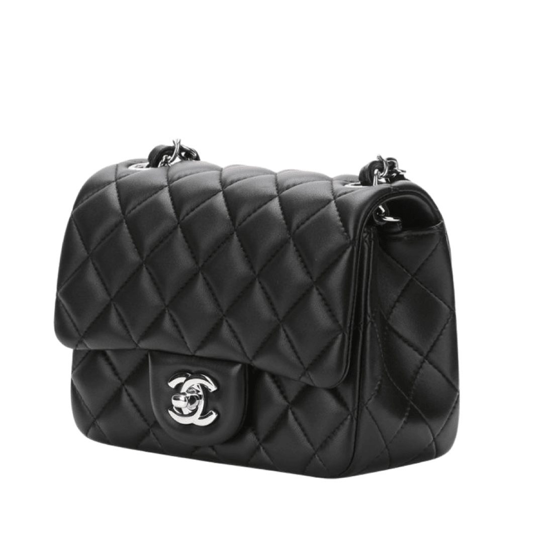 Chanel Lambskin Quilted Mini Square Flap Black - My Luxe Bag