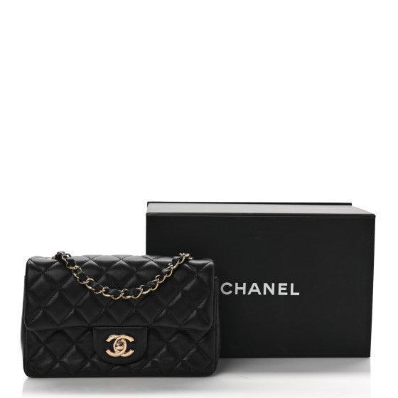 Chanel Quilted Lambskin Mini Rectangular Flap Black - My Luxe Bag