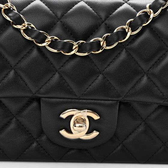 Chanel Quilted Lambskin Mini Rectangular Flap Black - My Luxe Bag
