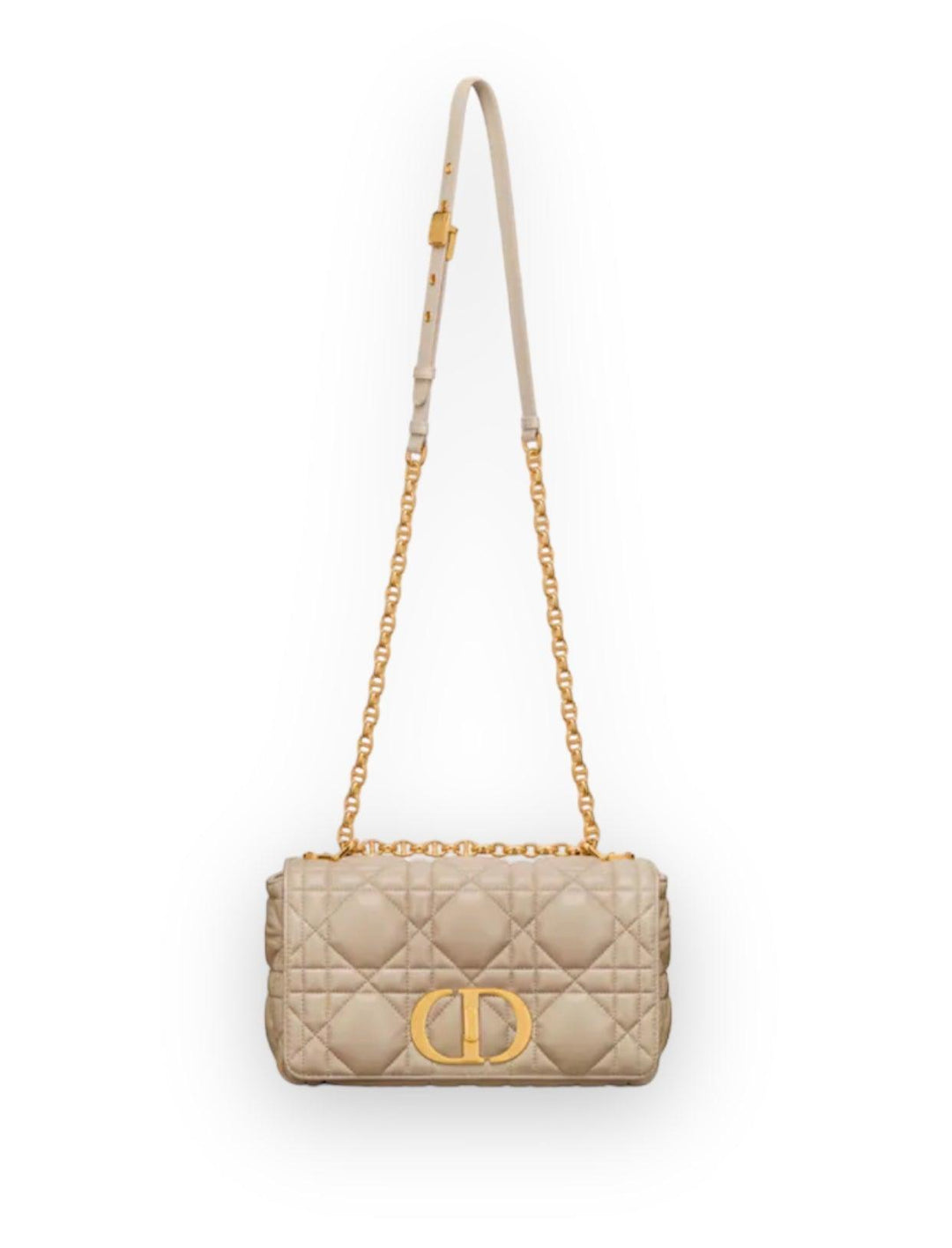 Dior Quilted Macrocannage Calfskin Medium Sand -