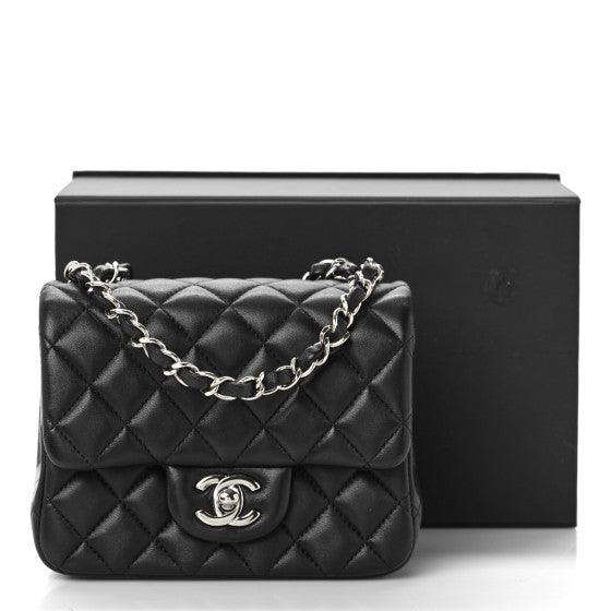 Chanel Lambskin Quilted Mini Square Flap Black - My Luxe Bag