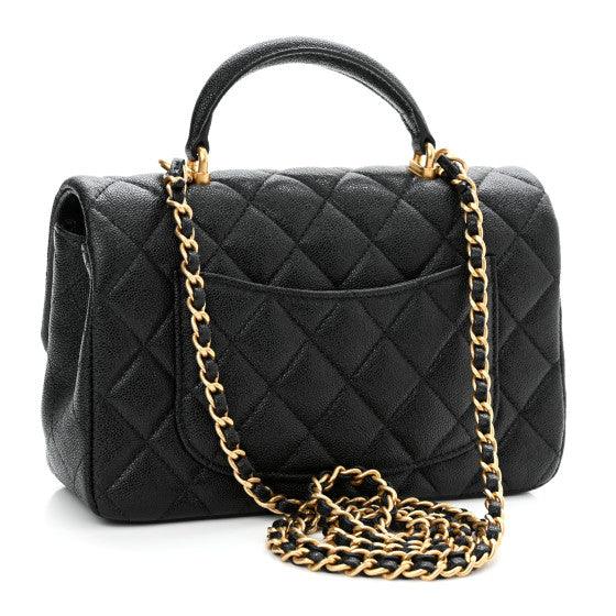 Chanel Classic Flap Bag Quilted Caviar Mini Top Handle - My Luxe Bag