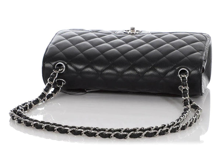 Chanel Classic Double Flap Bag Quilted Caviar Jumbo -