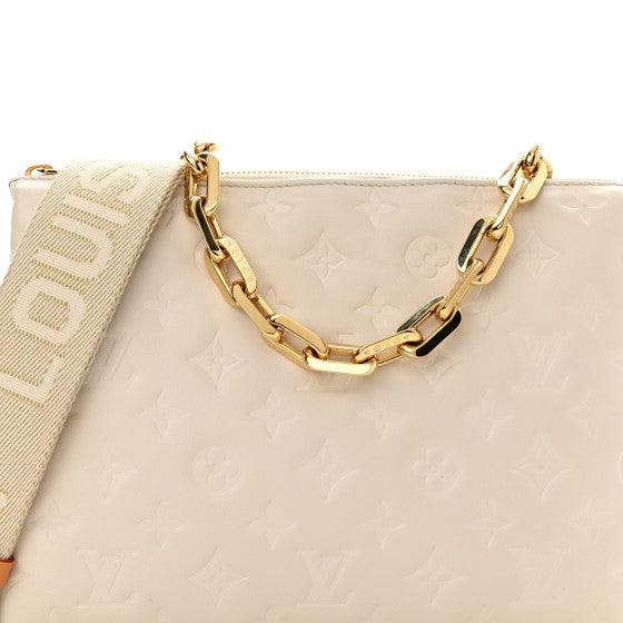 Louis Vuitton Lambskin Embossed Monogram Coussin PM Cream - My Luxe Bag