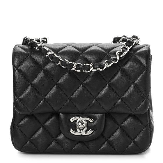 Chanel Lambskin Quilted Mini Square Flap Black - My Luxe Bag