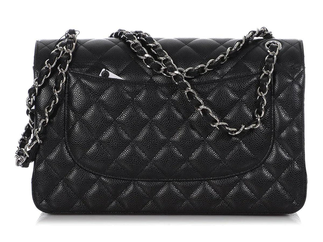Chanel Classic Double Flap Bag Quilted Caviar Jumbo -