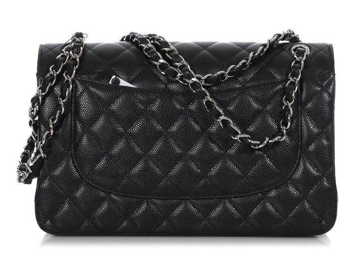 Chanel Classic Double Flap Bag Quilted Caviar Jumbo -