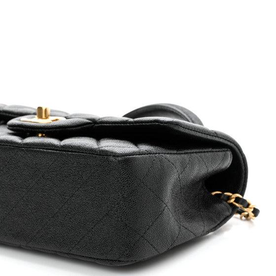 Chanel Classic Flap Bag Quilted Caviar Mini Top Handle - My Luxe Bag