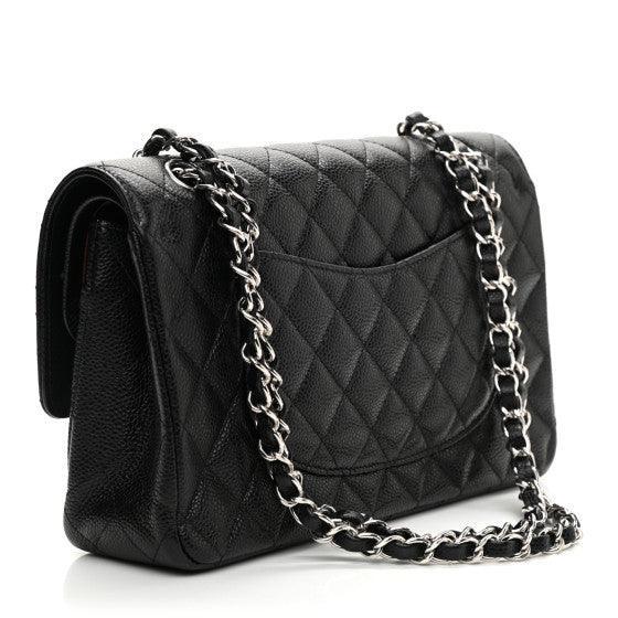 Chanel Classic Double Flap Bag Quilted Caviar Medium -